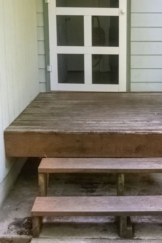 Porch Stairs Installation in Fall